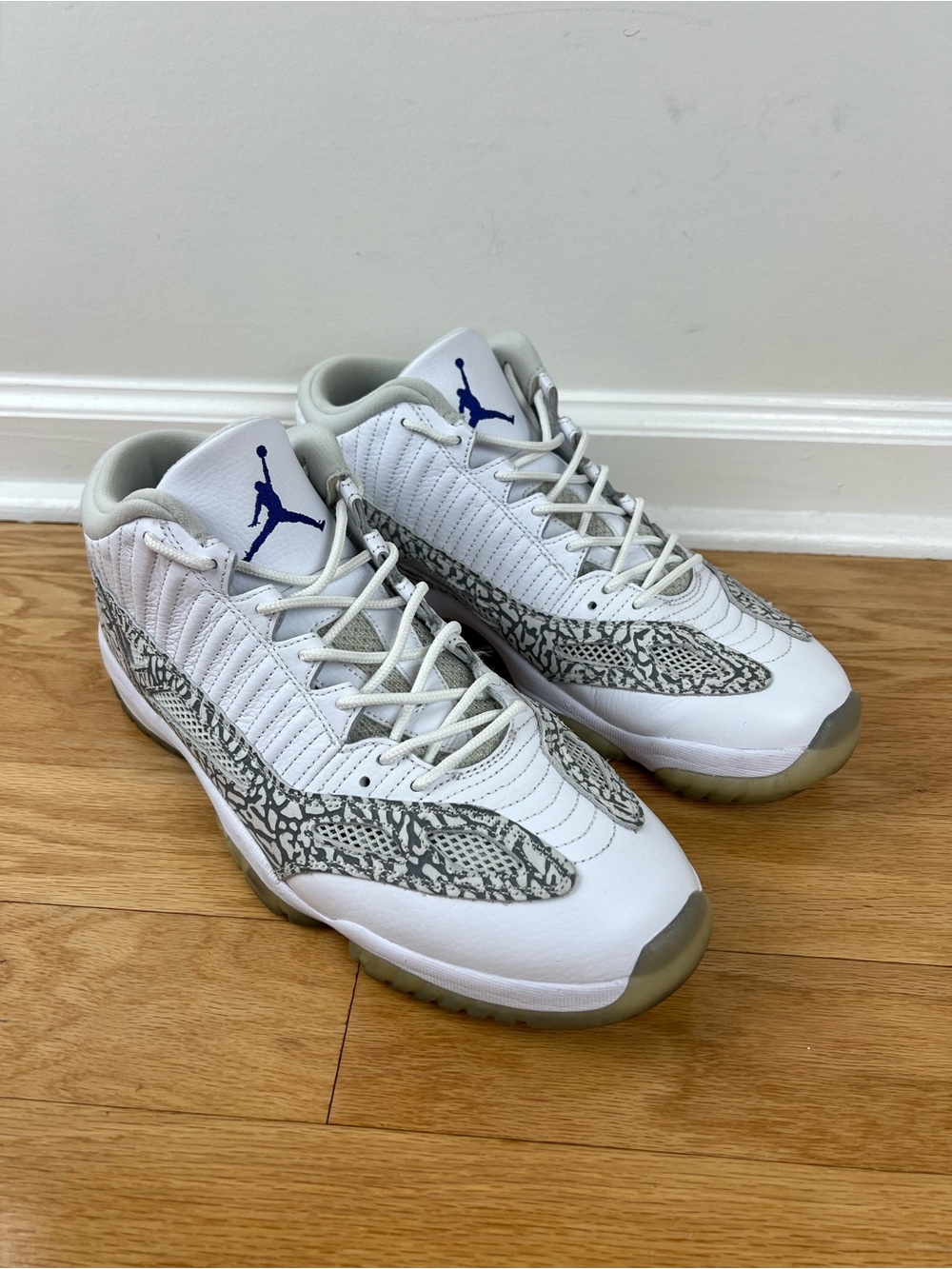 Air Jordan 11 Retro Low IE Cobalt 2015 White Grey Cement Size 13